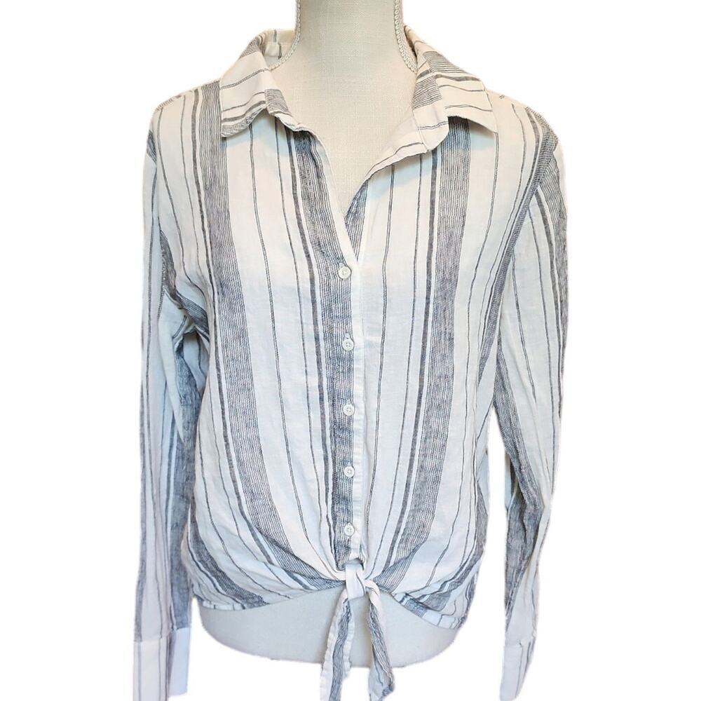 526 CLOTH AND STONE LINEN BUTTON DOWN MED WN